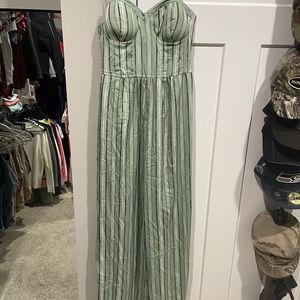 White and green jumpsuit